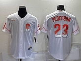 San Francisco Giants #23 Joc Pederson White 2021 City Connect Stitched Cool Base Nike Jersey,baseball caps,new era cap wholesale,wholesale hats